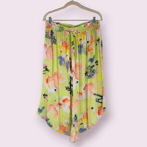 Anthropologie Floral Print Pajama Pants - Multicolor